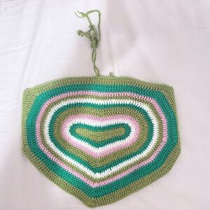 Crochet Heart Pattern Halter Top